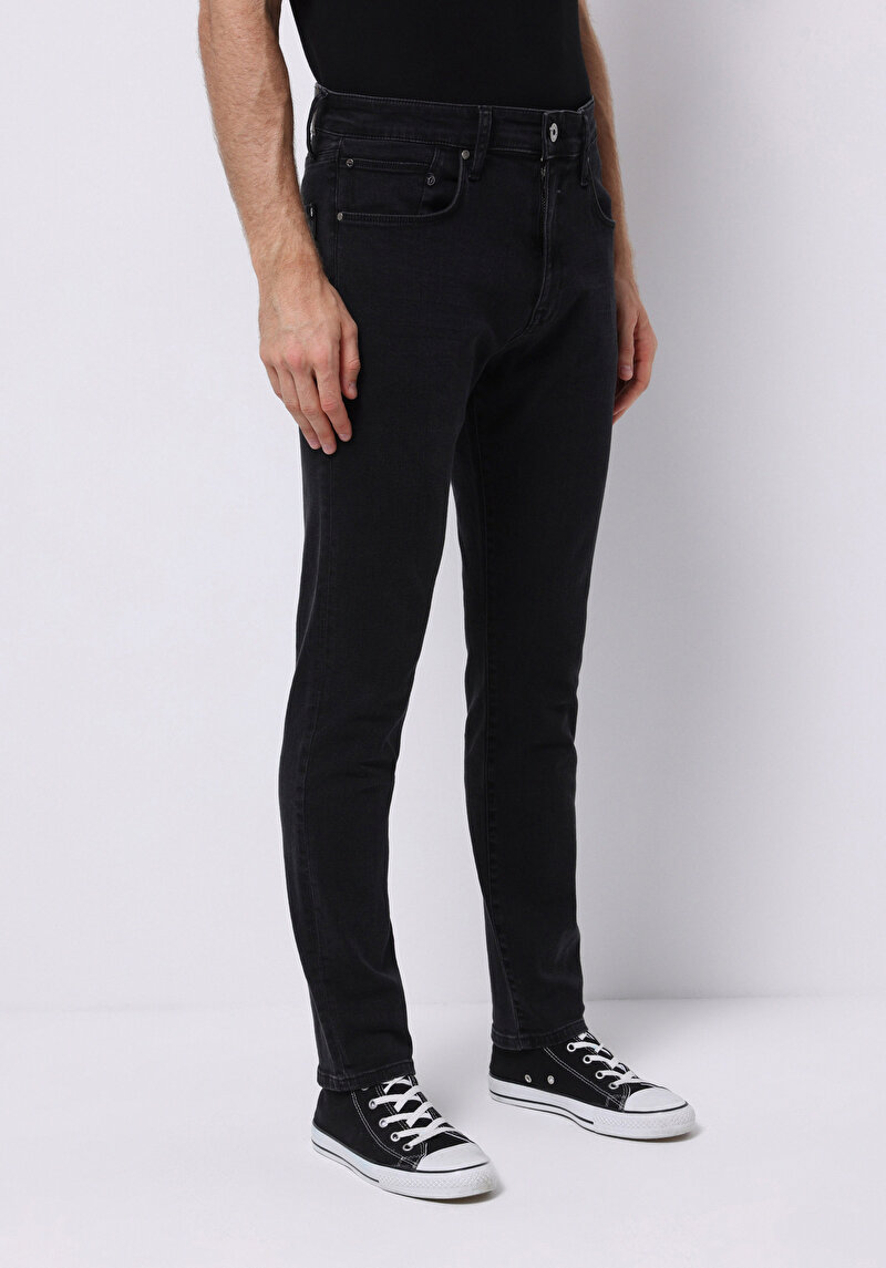 Skinny Fit Erkek Siyah Jean Pantolon