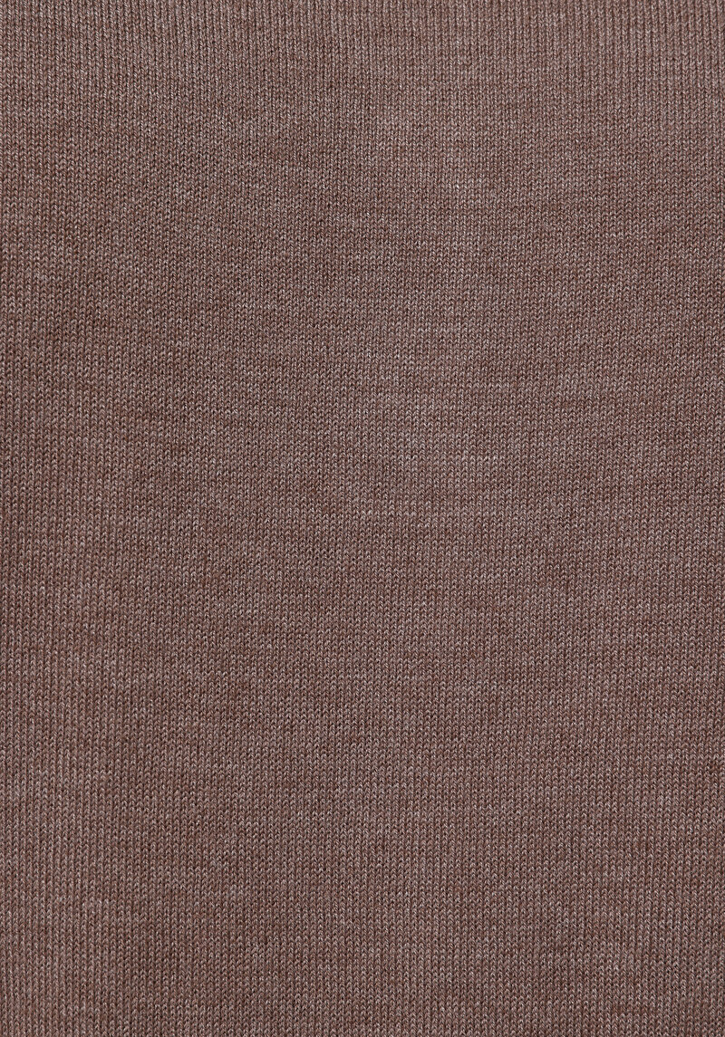 Regular Fit Polo Yaka Jakarlı Erkek Bej Kazak