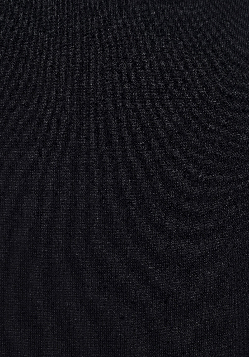 Regular Fit Yuvarlak Yaka Jakarlı Erkek Siyah Kazak