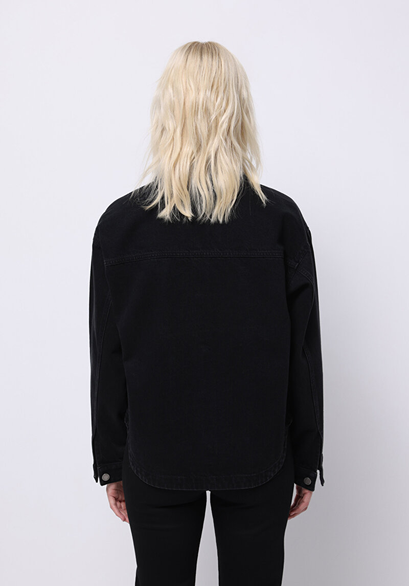 Oversize Fit   Kadın Siyah Shacket