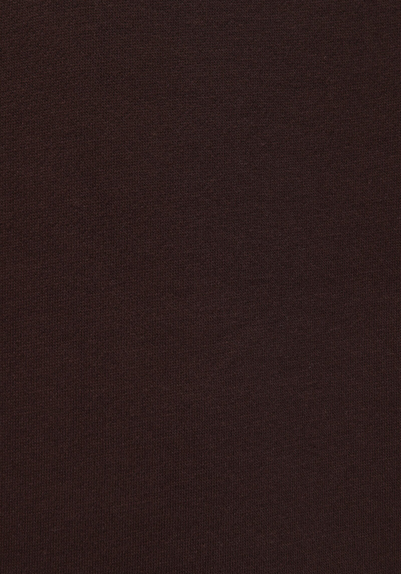 Regular Fit Fermuarlı Nakışlı Kadın Kahverengi Sweatshirt