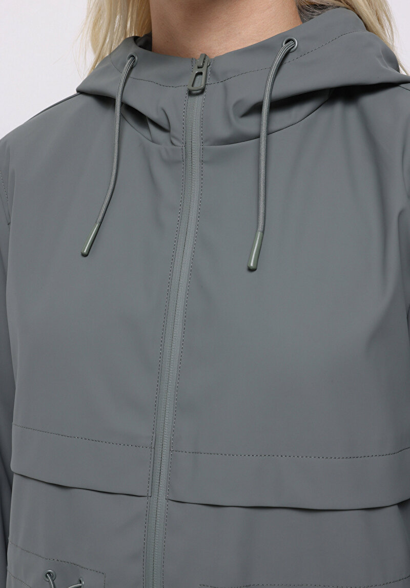 Regular Fit Kadın Yeşil Yağmurluk