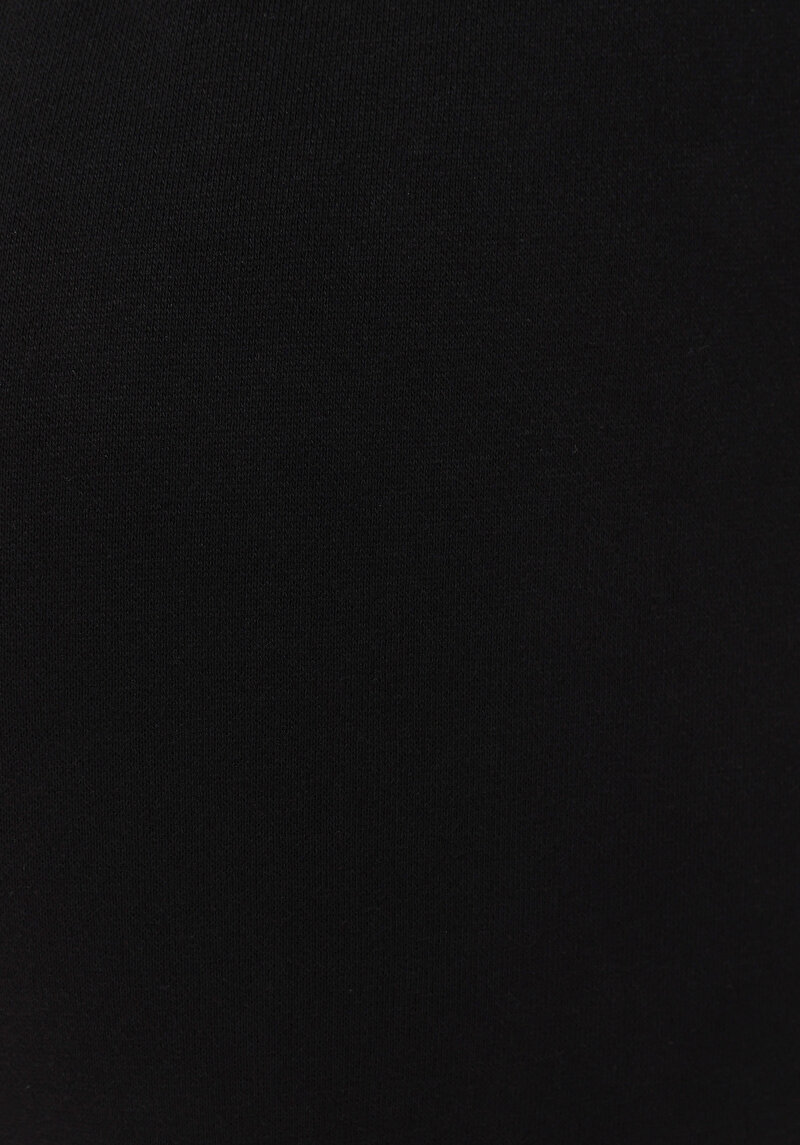 Regular Fit Orta Bel Düz Kadın Siyah Eşofman Altı