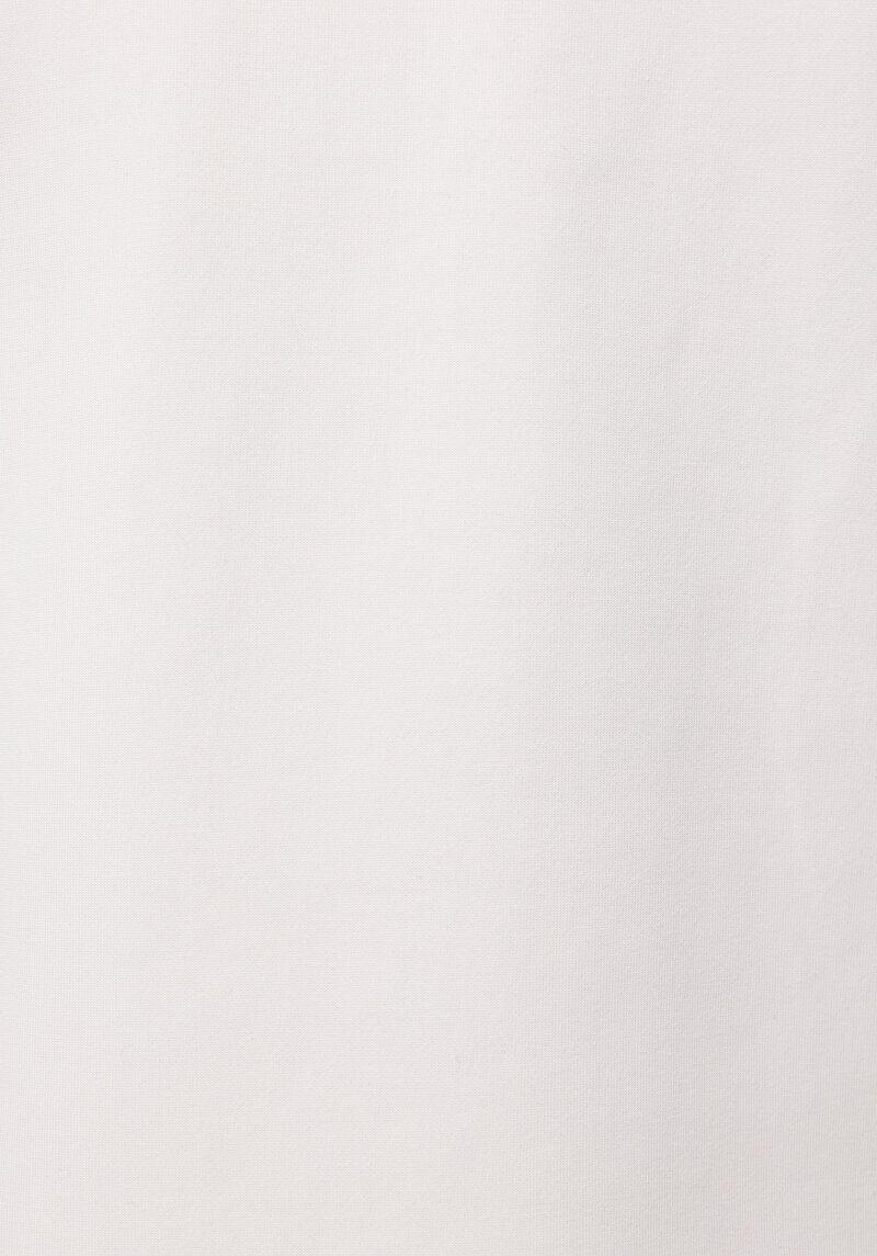 Regular Fit Fermuarlı Düz Kadın Beyaz Sweatshirt