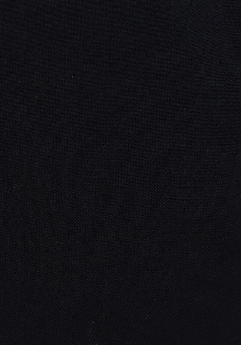 Regular Fit Shirt Neck Düz Erkek Siyah Uzun Kol Gömlek