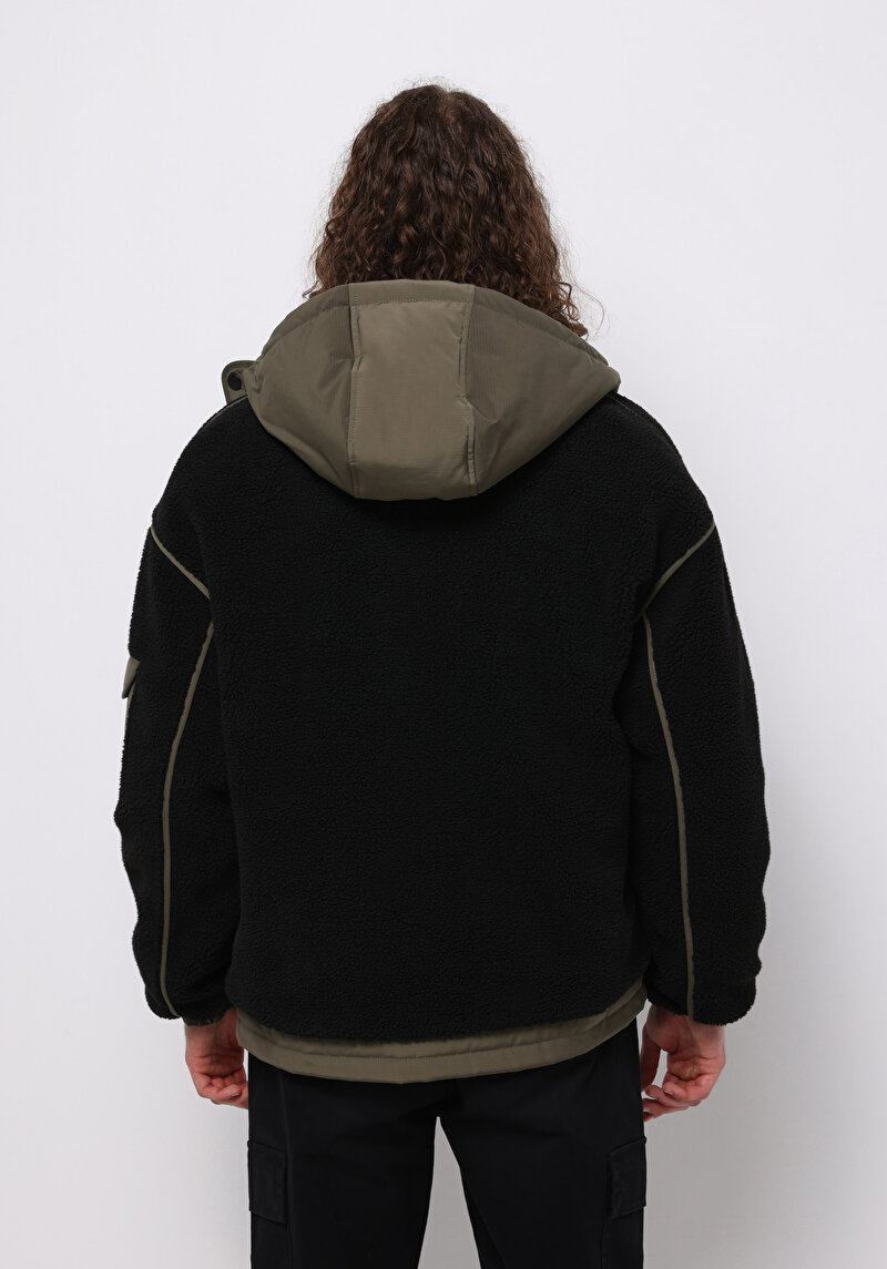 Comfort Fit     Erkek Siyah Mont