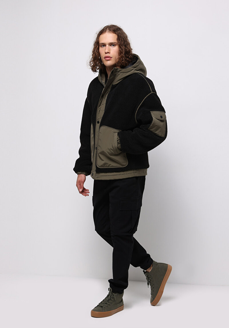 Comfort Fit     Erkek Siyah Mont