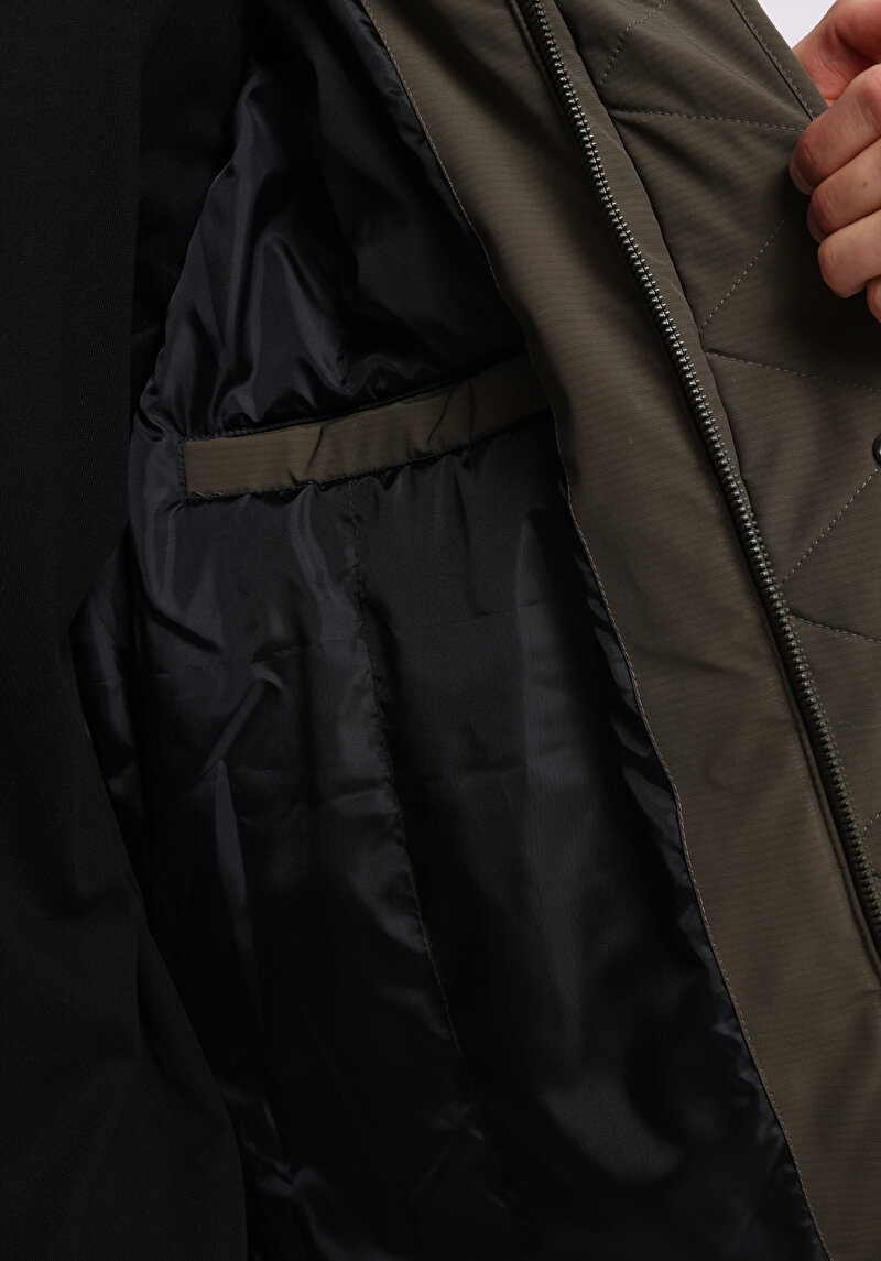 Comfort Fit     Erkek Siyah Mont