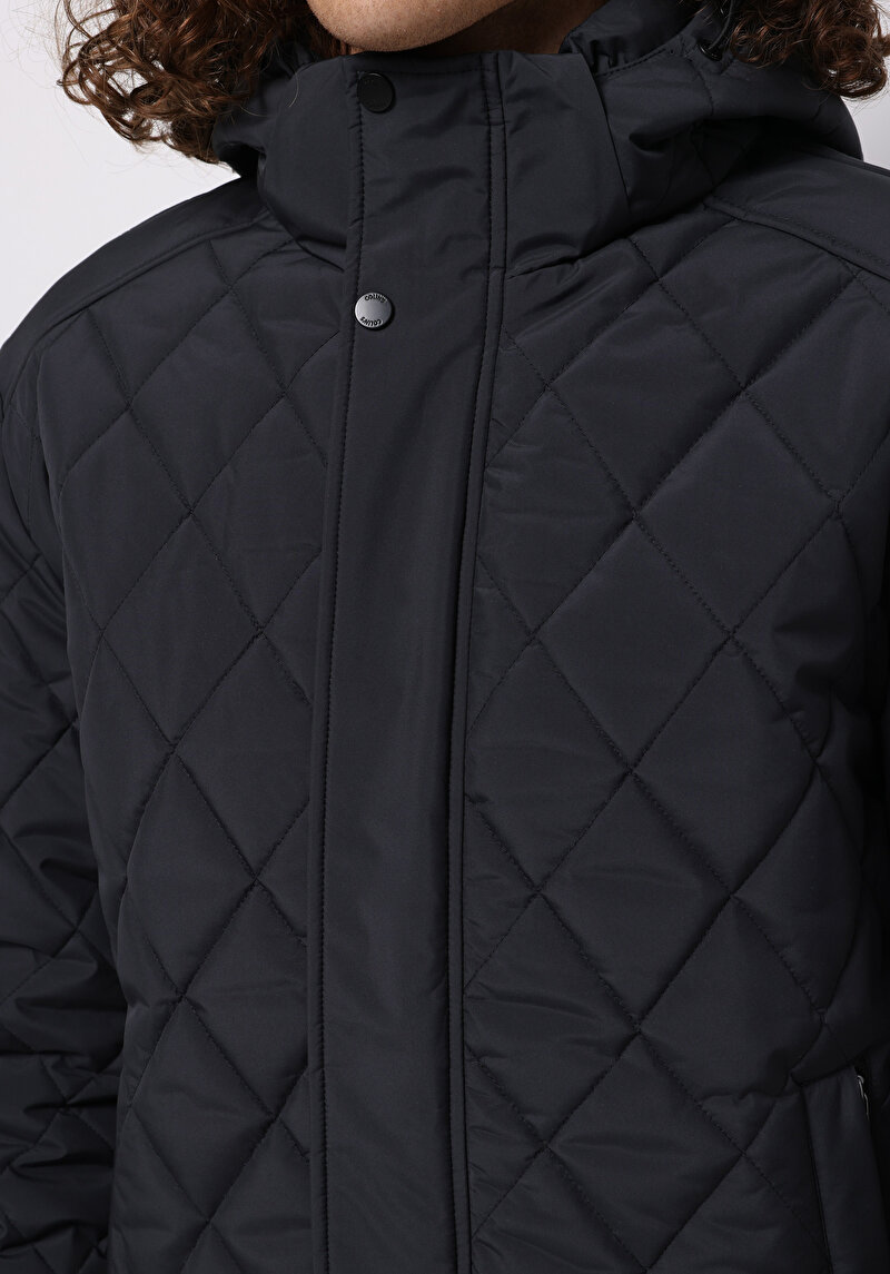 Regular Fit     Erkek Gri Mont