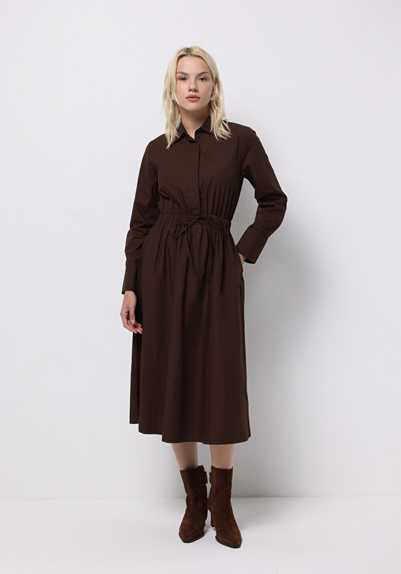 Regular Fit Kadın Kahverengi Elbise