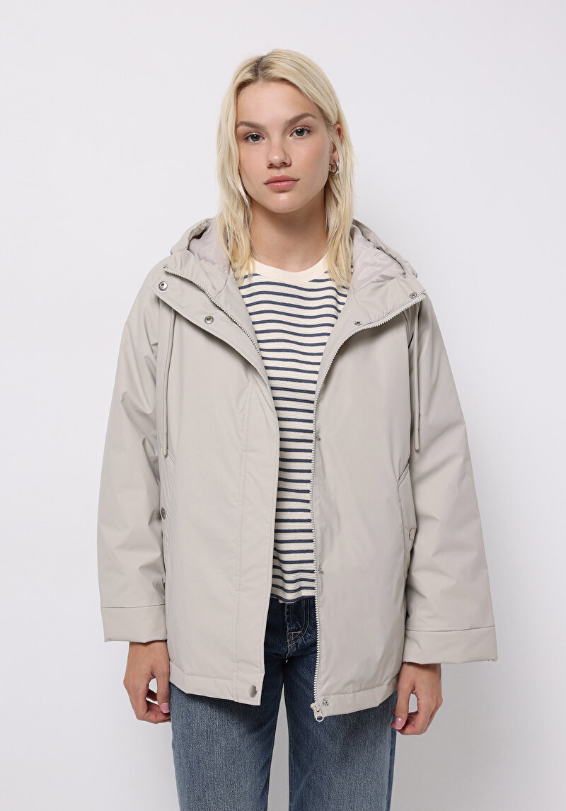 Regular Fit Kadın Taş Yağmurluk