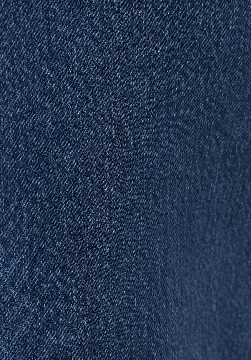 Loose Fit Düşük Bel Geniş Paça Kadın İndigo Jean Pantolon