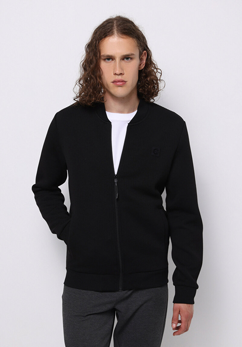 Slim Fit    Erkek Siyah Ceket