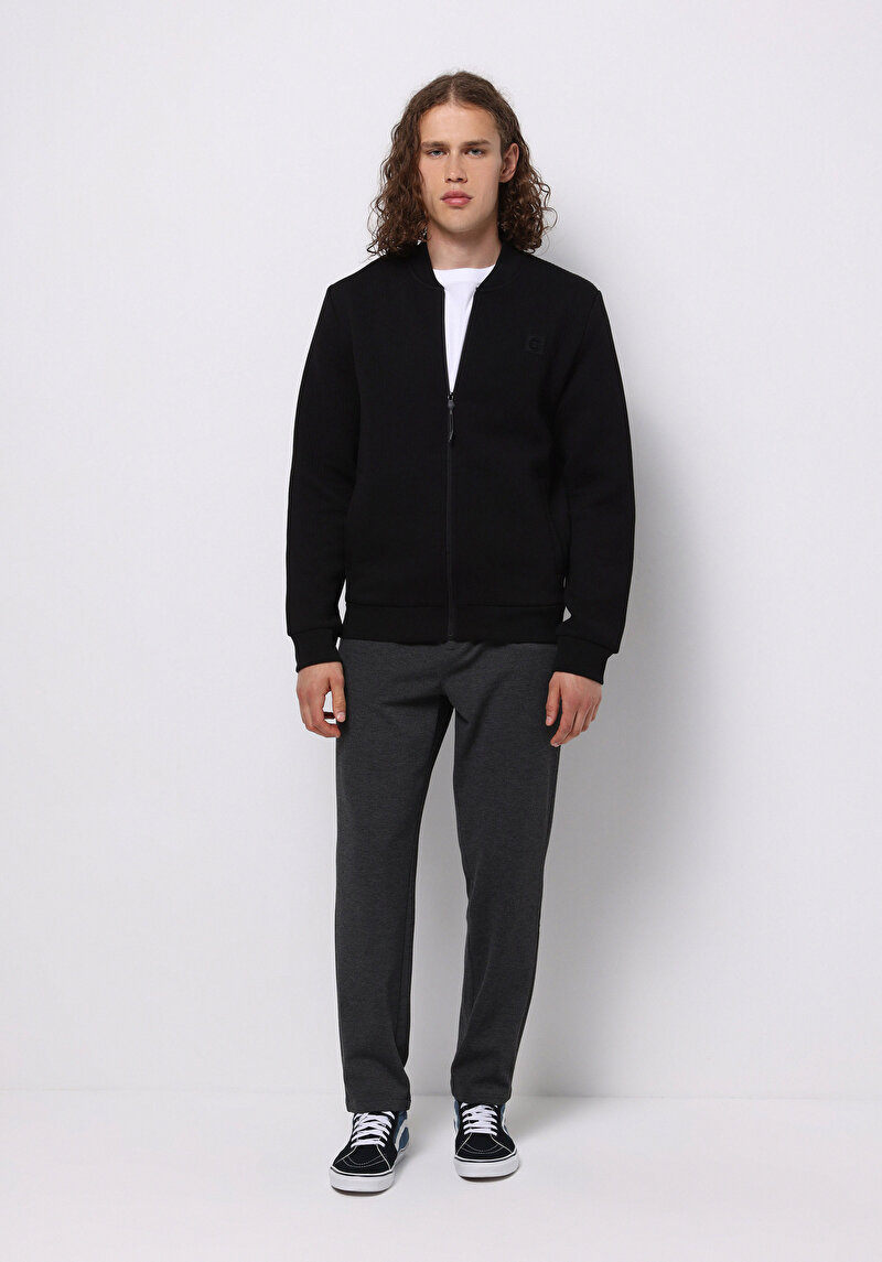 Slim Fit Erkek Siyah Ceket