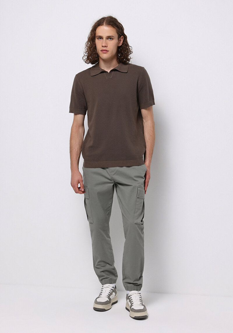 Regular Fit   Erkek Bej  Kazak