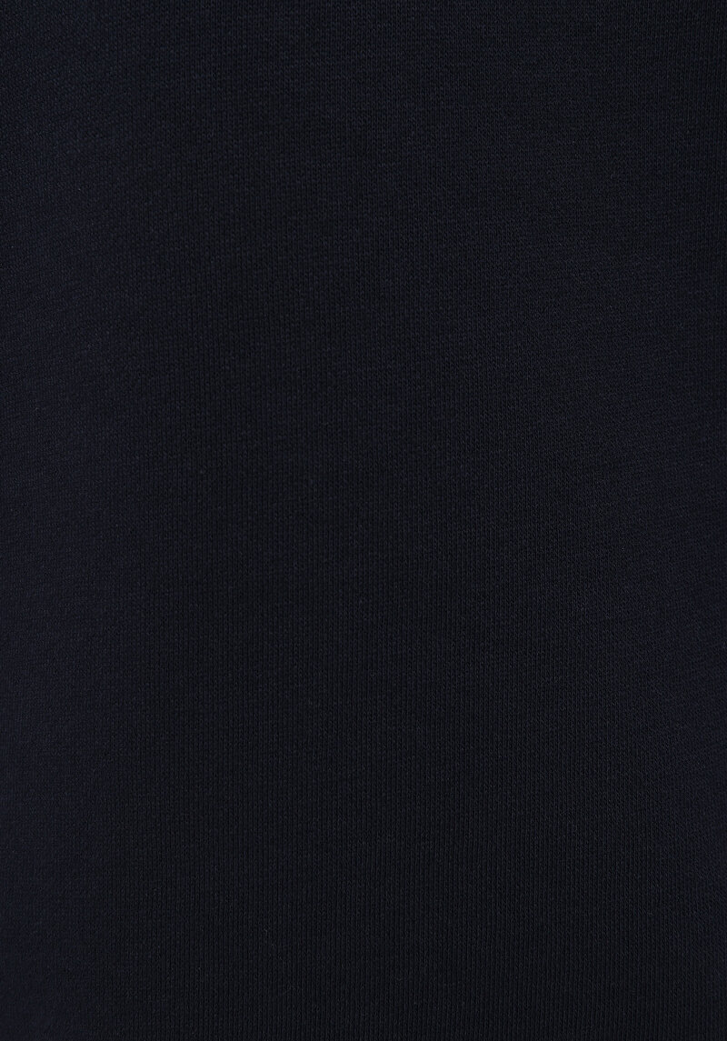 Regular Fit Fermuarlı Nakışlı Kadın Lacivert Sweatshirt