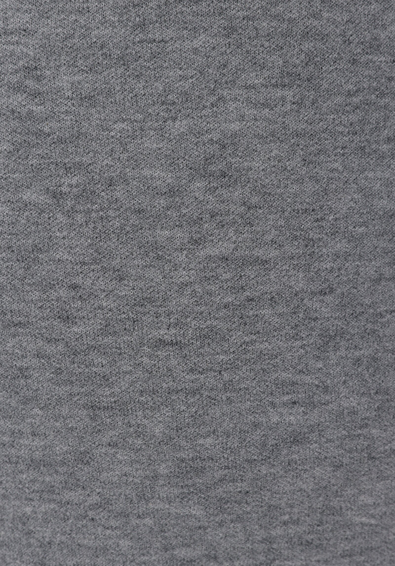 Regular Fit Orta Bel Düz Kadın Gri Eşofman Altı