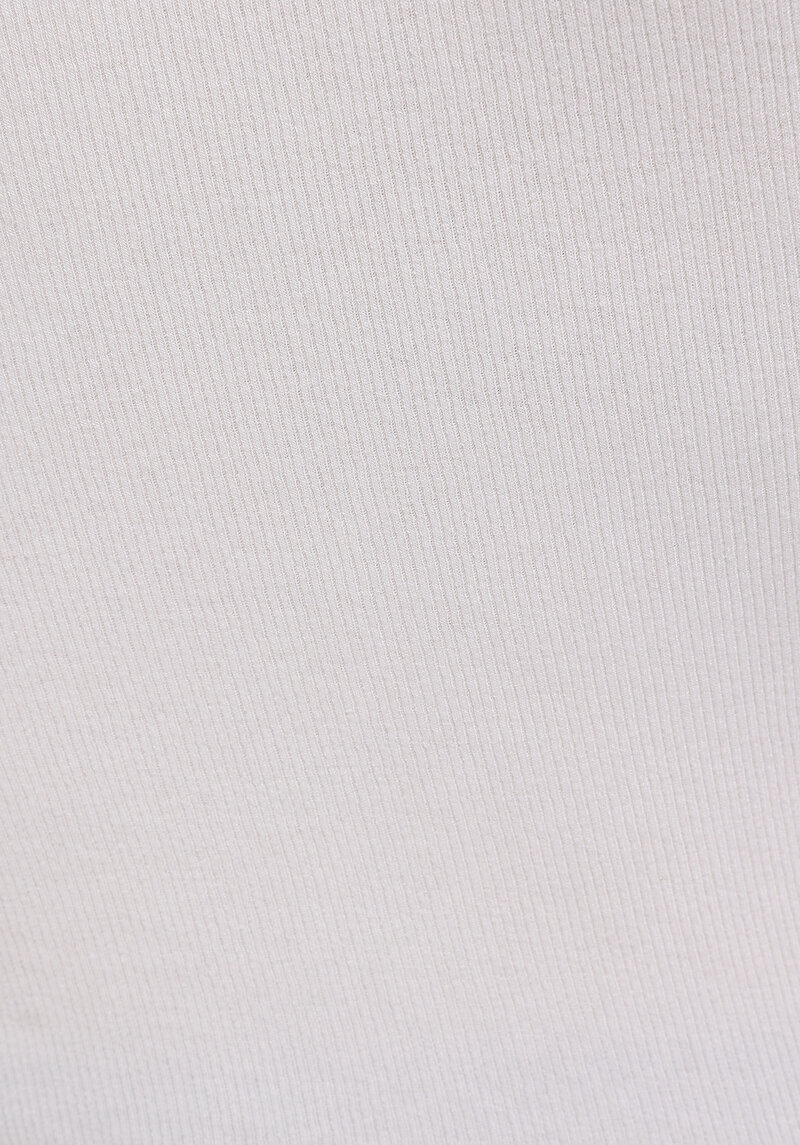 Slim Fit Kayık Yaka Düz Kadın Beyaz Uzun Kol Tişört