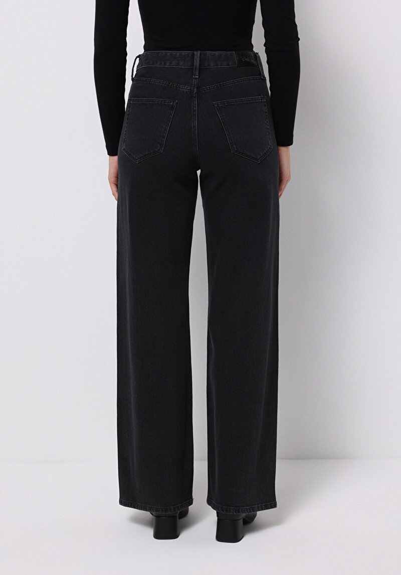 Regular Fit Kadın Siyah Jean Pantolon