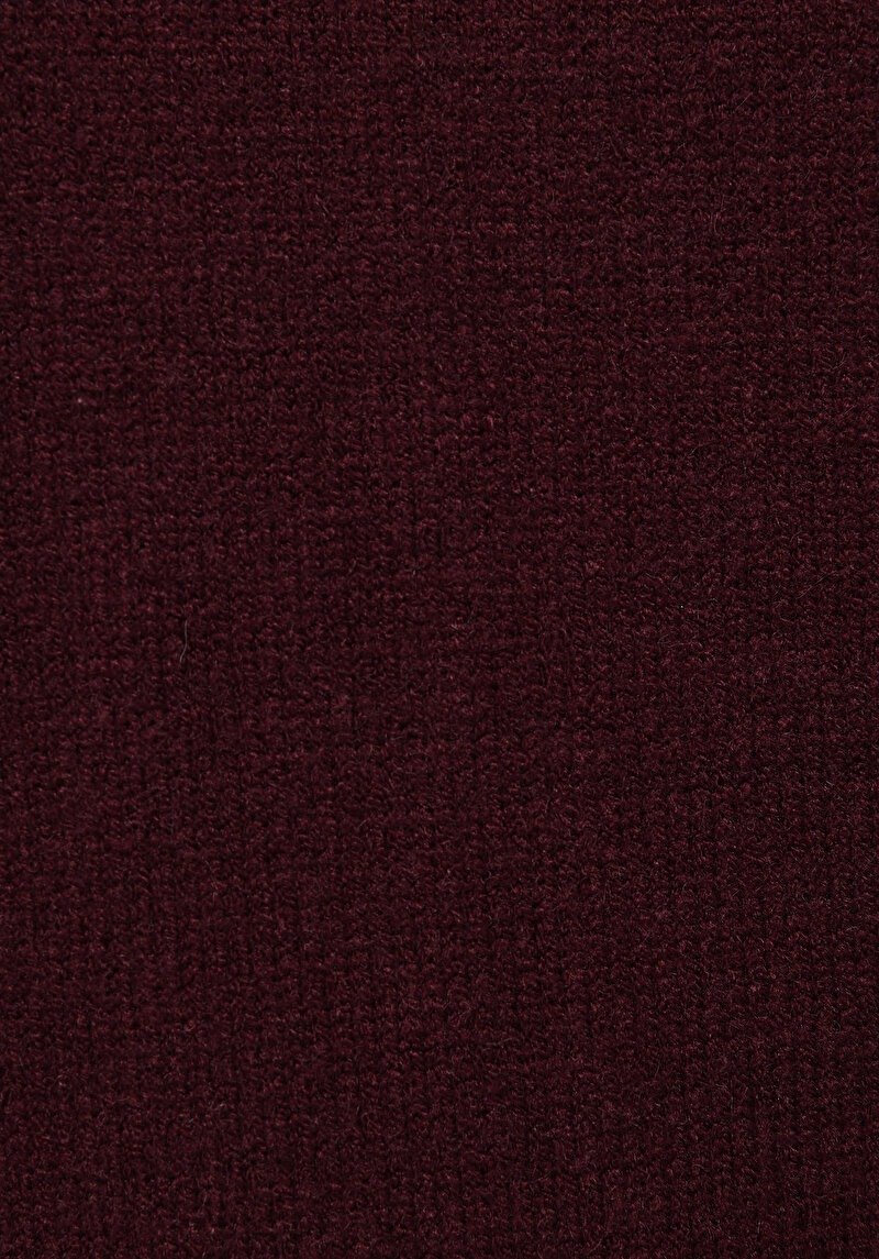 Regular Fit Yuvarlak Yaka Düz Kadın Mor Kazak