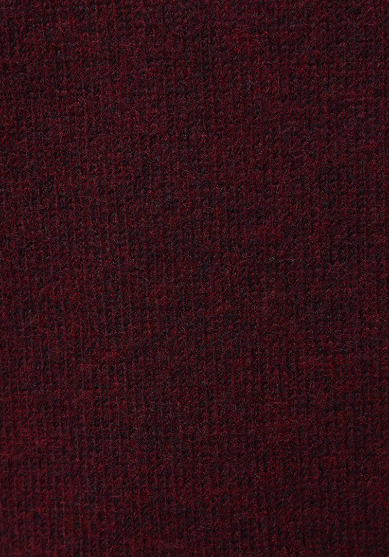 Regular Fit Yuvarlak Yaka Düz Kadın Mor Kazak