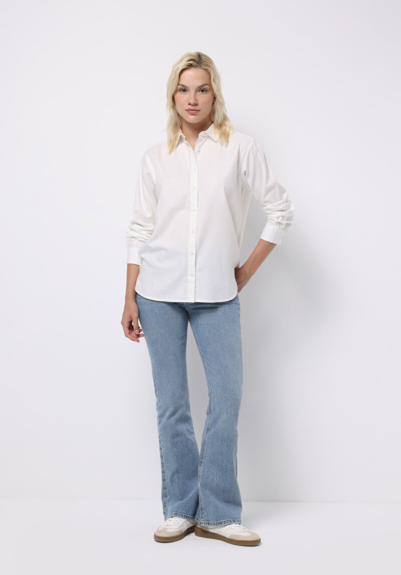 Regular Fit   Kadın İndigo Jean Pantolon