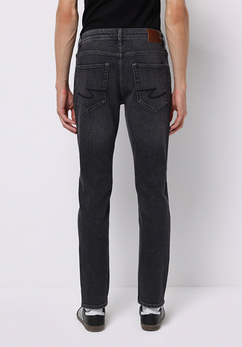 Straight Fit Erkek Siyah Jean Pantolon