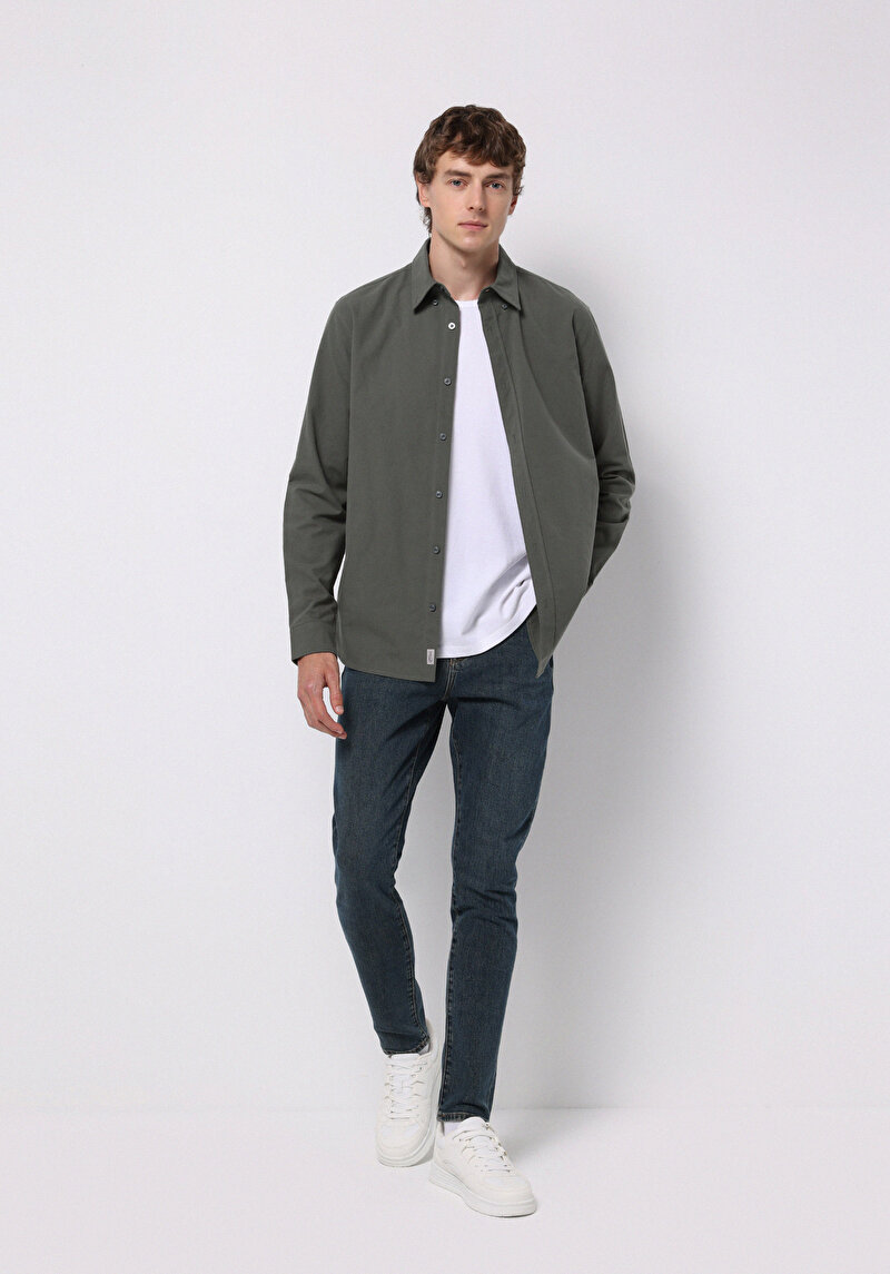 Slim Fit Erkek Koyu İndigo Jean Pantolon