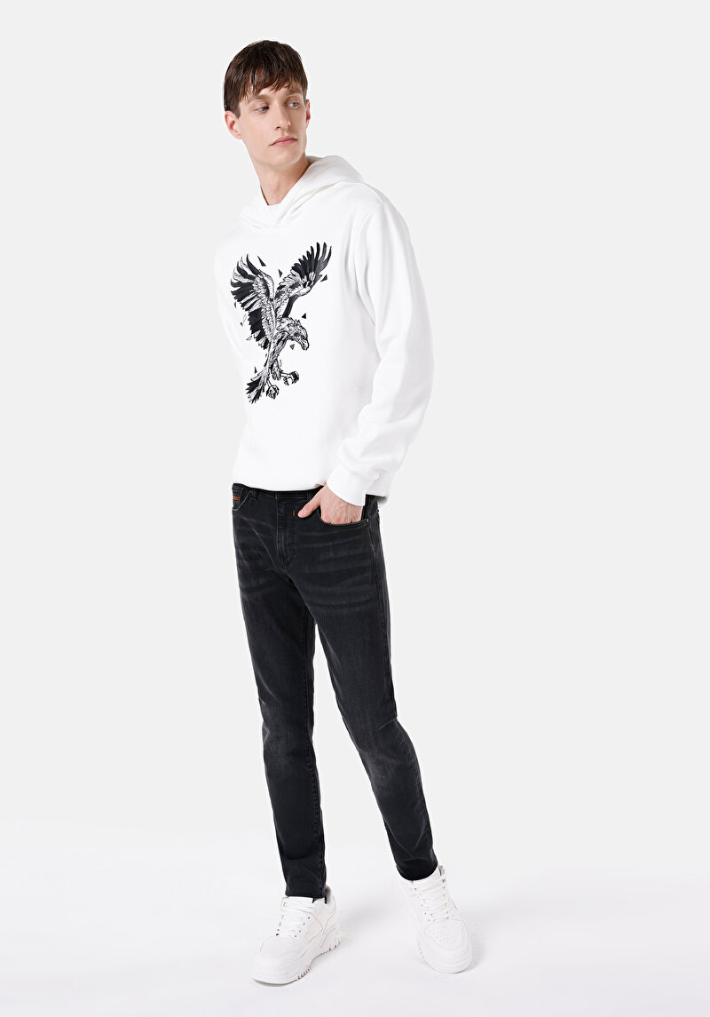 Skinny Fit Düşük Bel Dar Paça Erkek Siyah Jean Pantolon