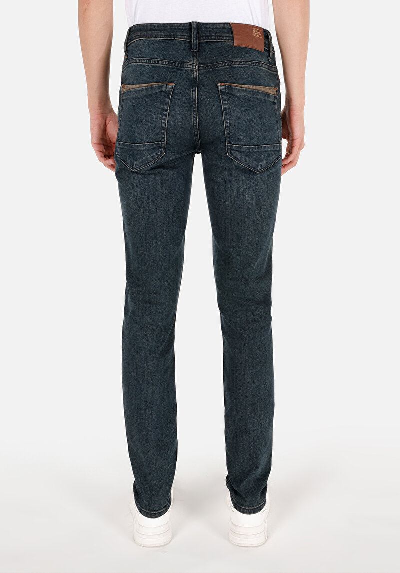 Straight Fit   Erkek İndigo Jean Pantolon