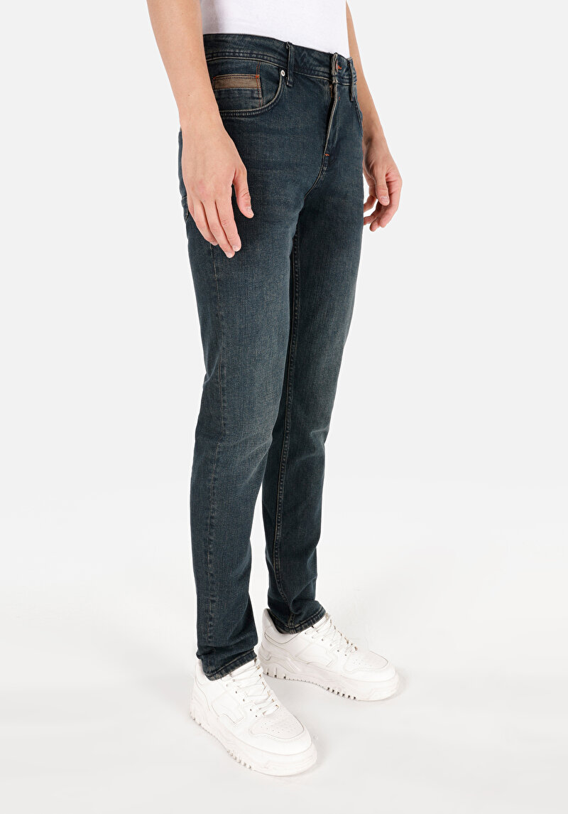 Straight Fit   Erkek İndigo Jean Pantolon