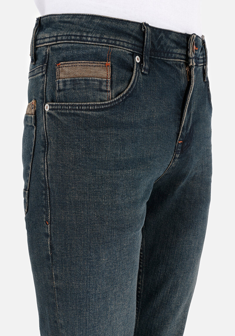 Straight Fit   Erkek İndigo Jean Pantolon