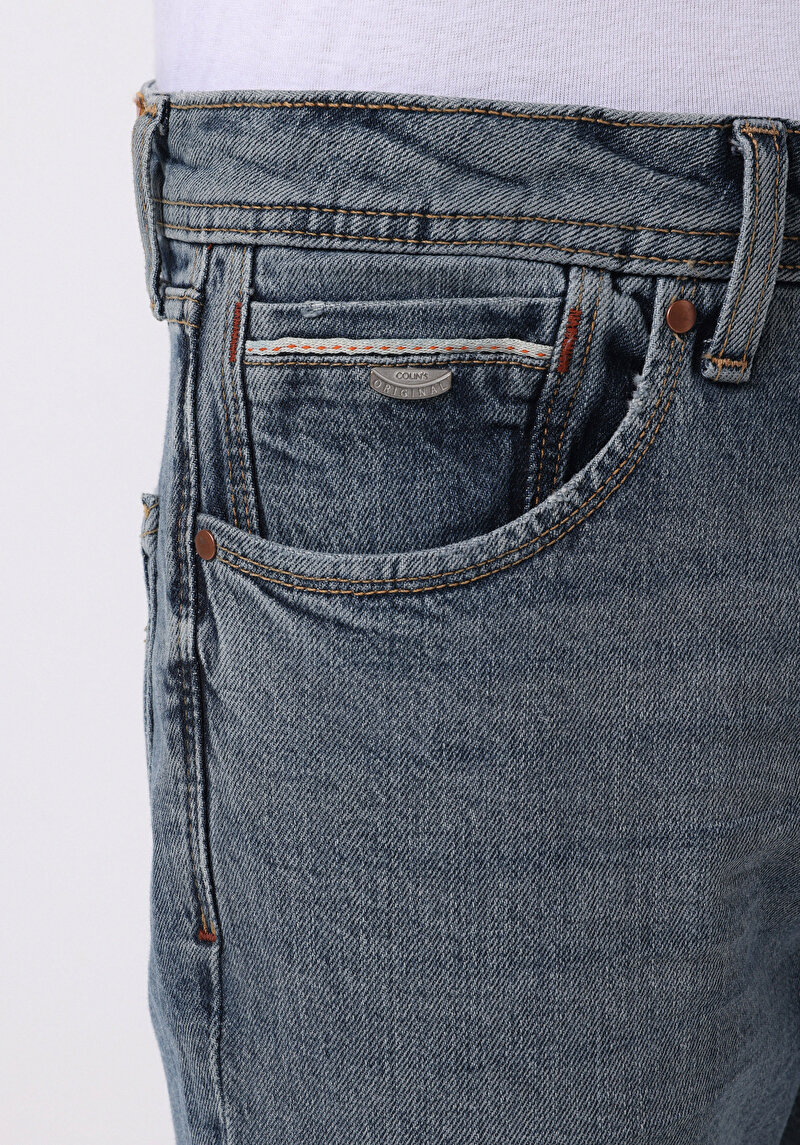 Straight Fit   Erkek İndigo Jean Pantolon