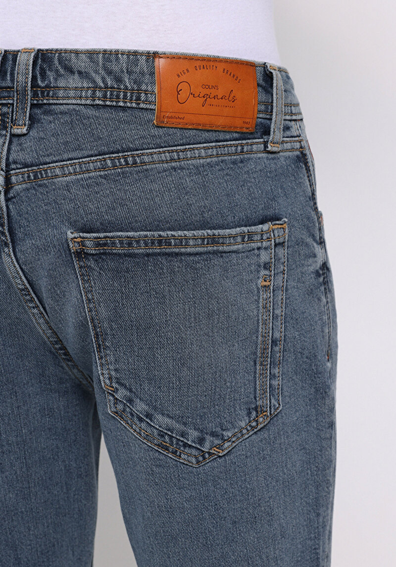 Straight Fit   Erkek İndigo Jean Pantolon