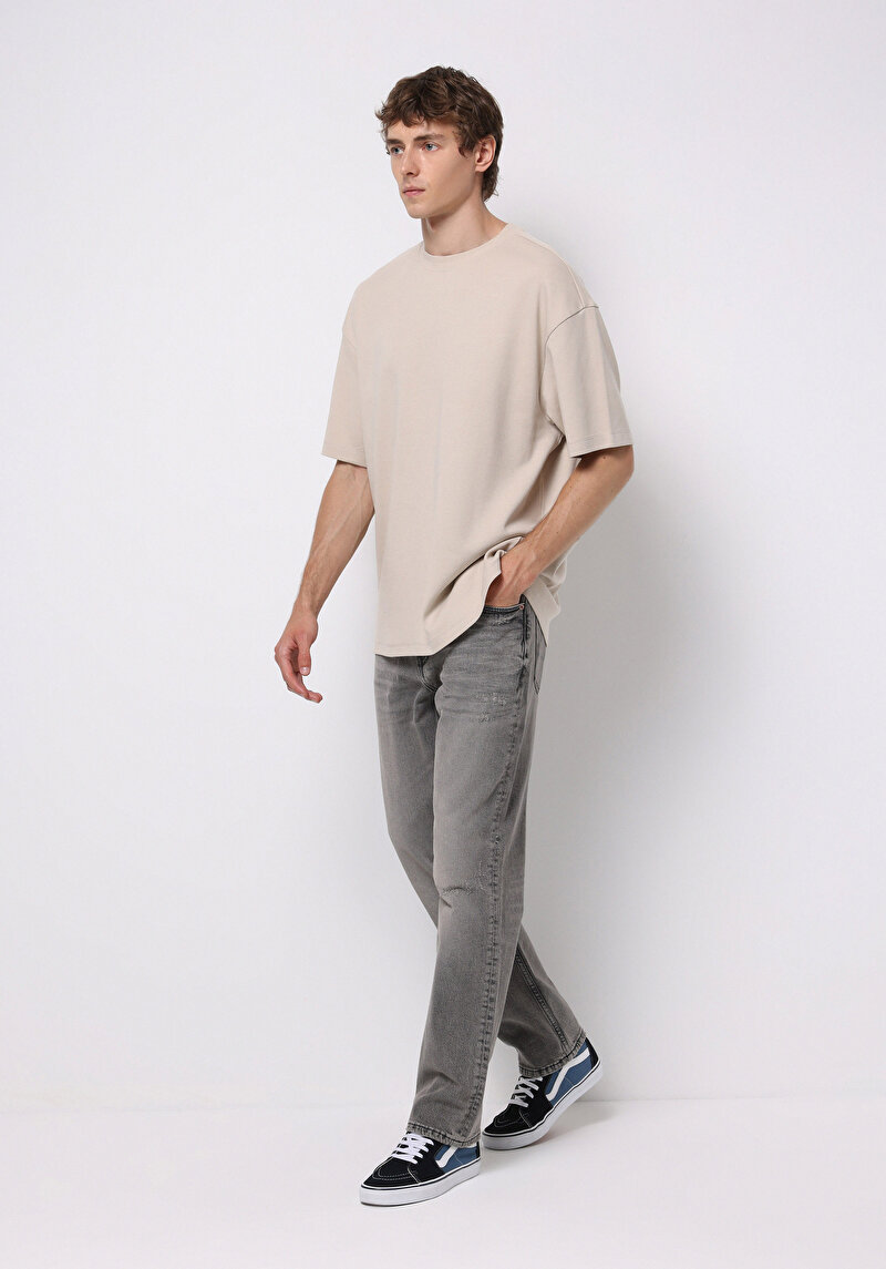 Regular Fit Erkek Siyah Jean Pantolon