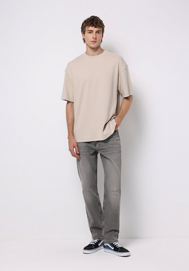 Regular Fit Erkek Siyah Jean Pantolon