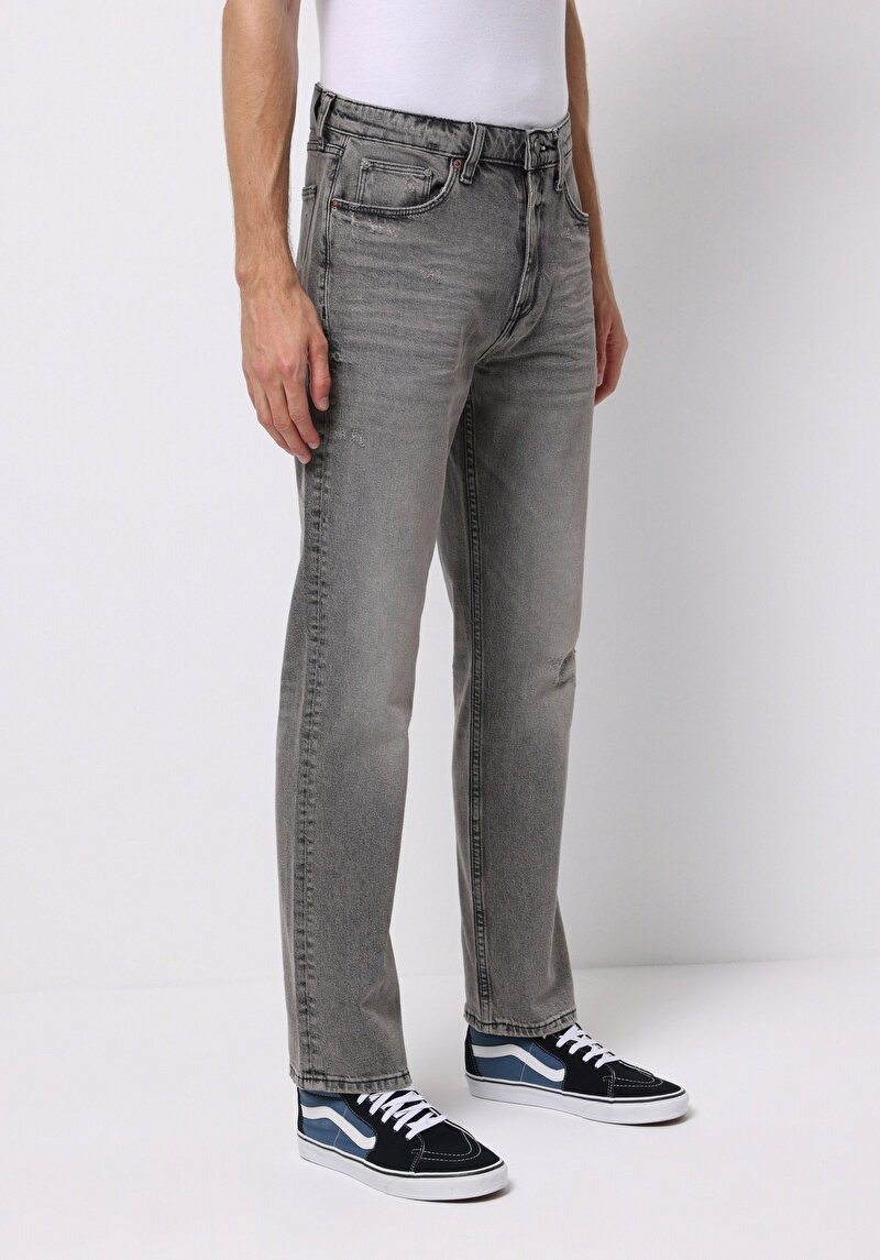 Regular Fit Erkek Siyah Jean Pantolon