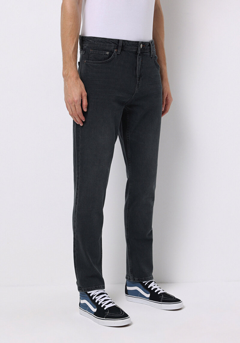 Regular Fit Erkek Koyu İndigo Jean Pantolon