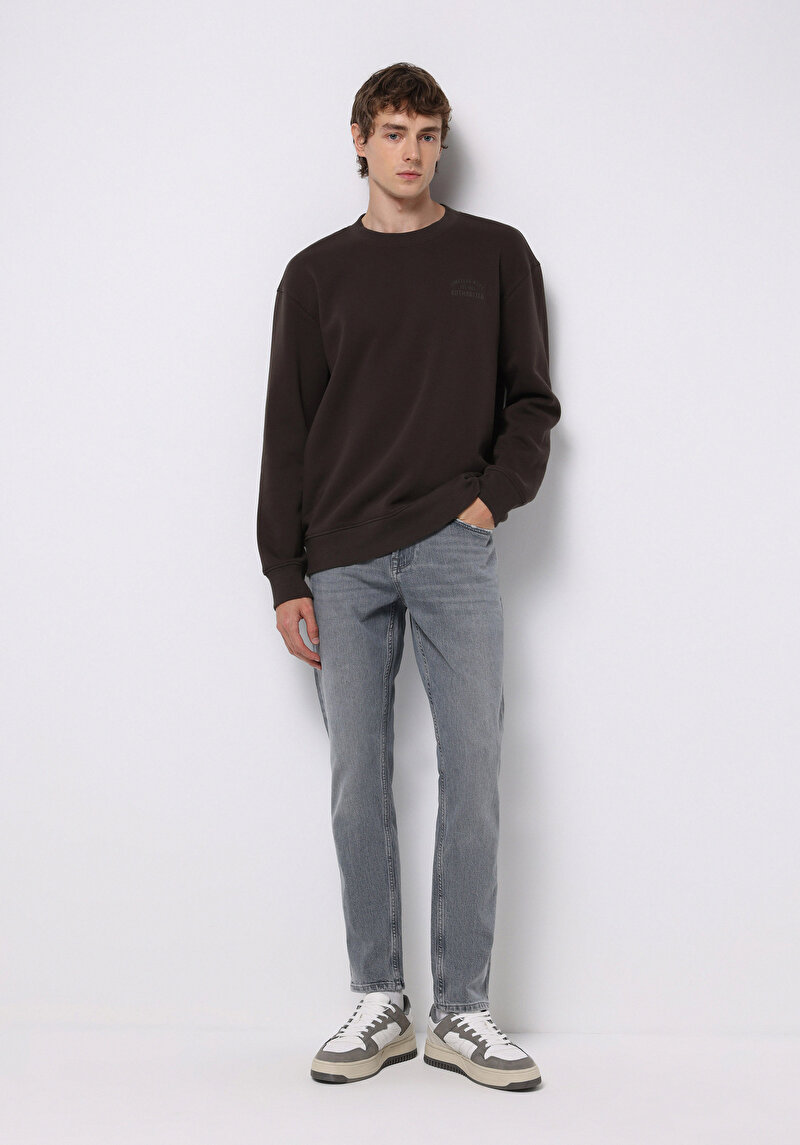 Regular Fit Erkek Açik İndigo Jean Pantolon