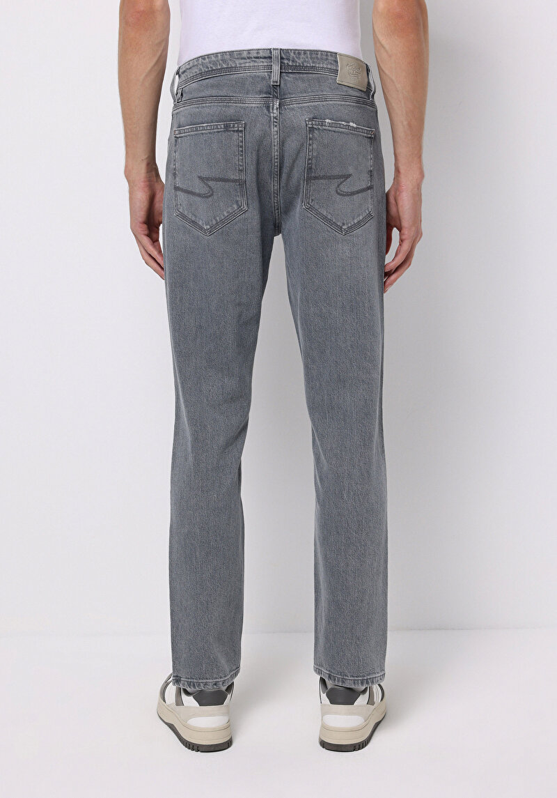 Regular Fit Erkek Açik İndigo Jean Pantolon