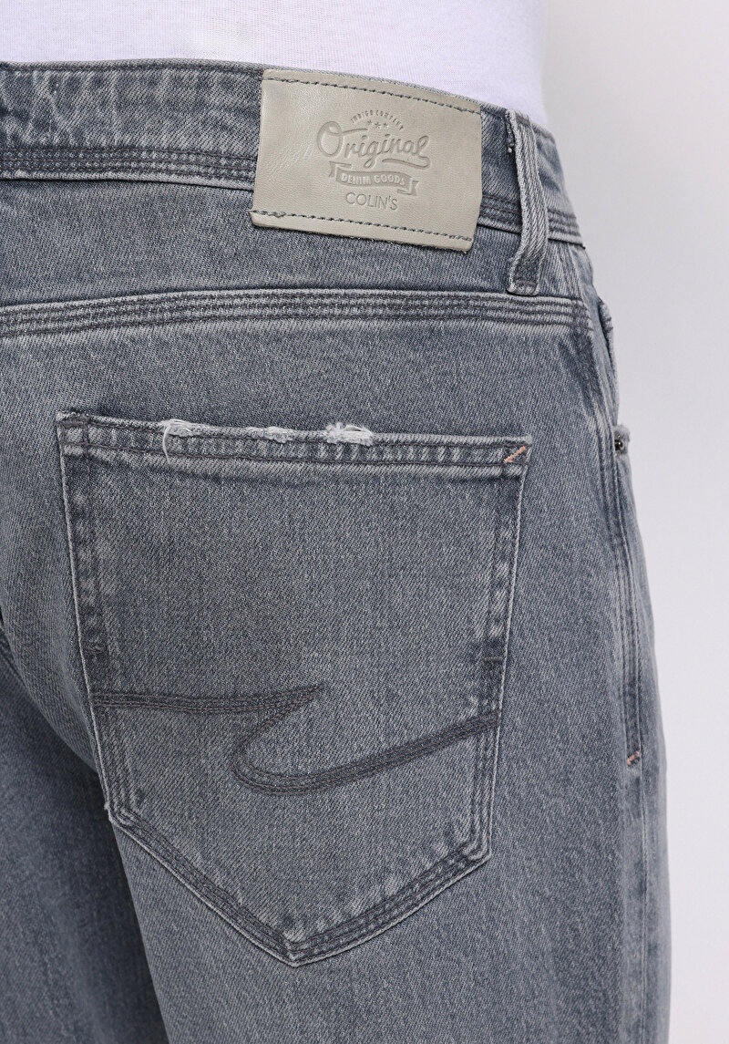 Regular Fit   Erkek Açik İndigo Jean Pantolon