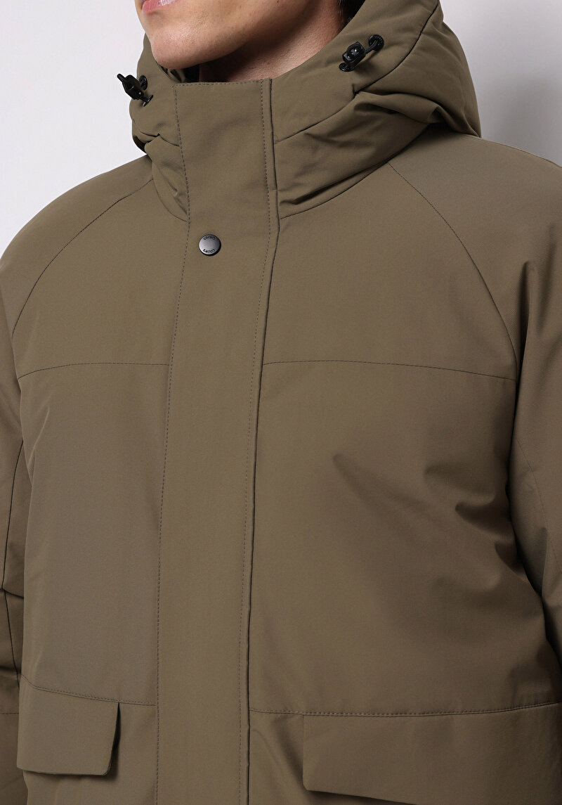 Regular Fit Erkek Yeşil Mont