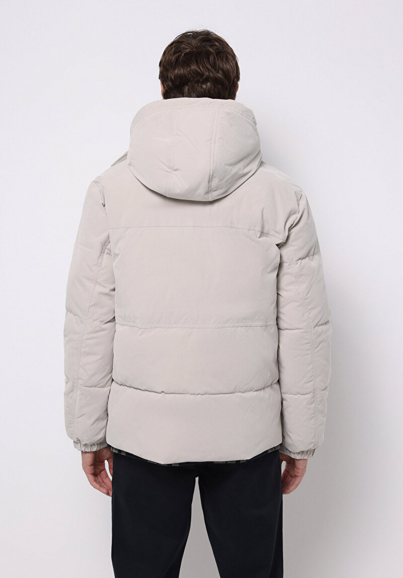 Regular Fit Erkek Ekru Mont