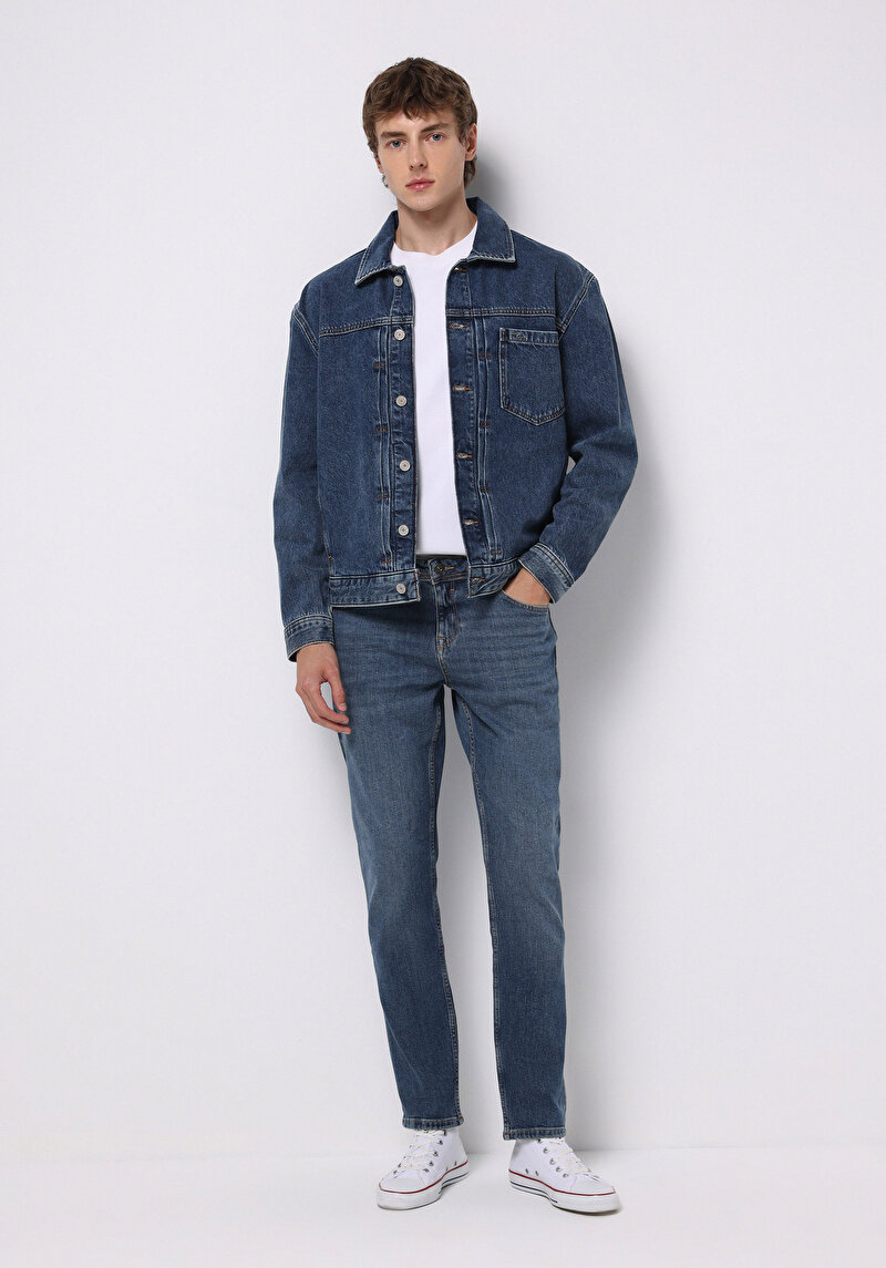 Straight Fit Erkek Siyah Jean Pantolon