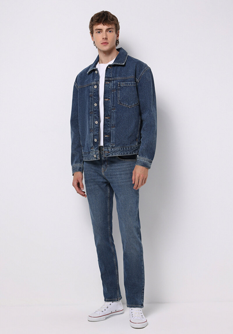 Straight Fit Erkek Siyah Jean Pantolon