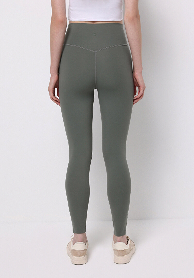 Slim Fit Kadın Yeşil Örme Tayt