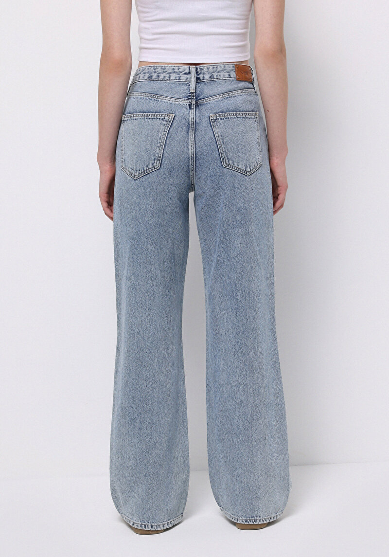Regular Fit Kadın İndigo Jean Pantolon