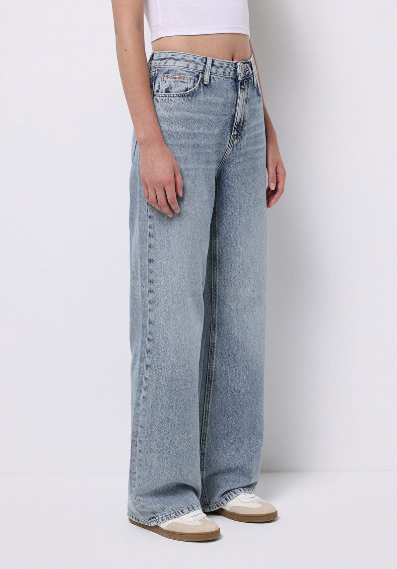 Regular Fit Kadın İndigo Jean Pantolon