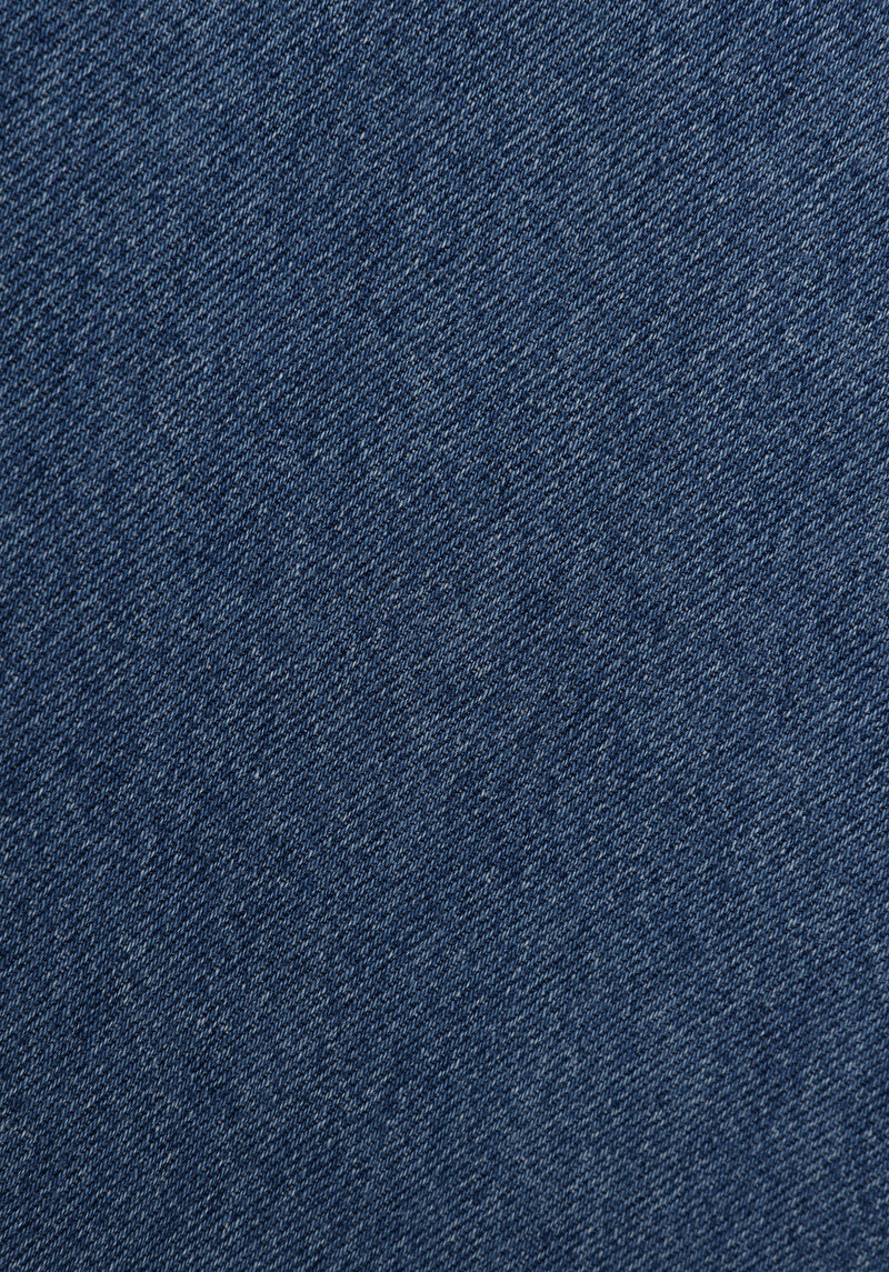 Regular Fit Düz Fermuarlı Kadın Mavi Etek