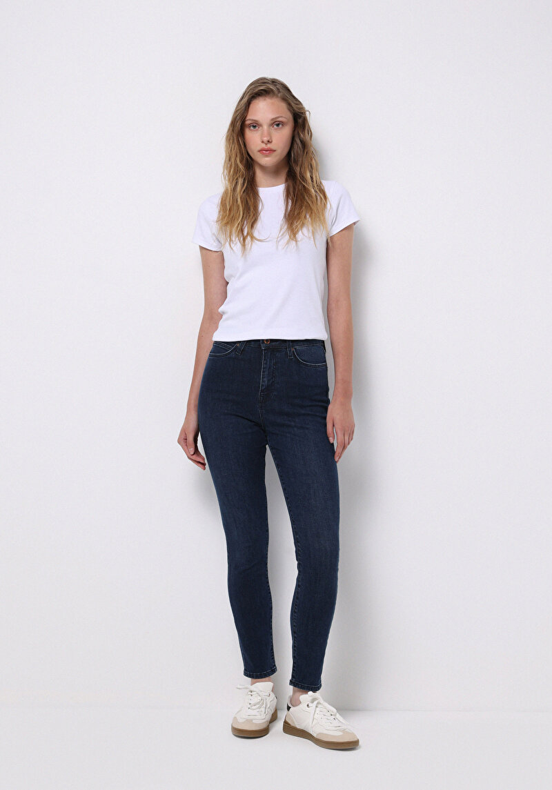 Skinny Fit Kadın Lacivert Jean Pantolon